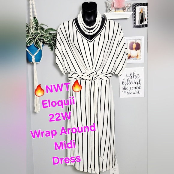 Eloquii Dresses & Skirts - 🔥NWT Eloquii 22W Jersey Wrap Dress